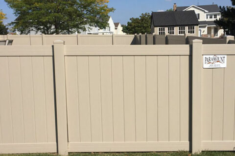 Beige colour wooden fence,Batavia IL