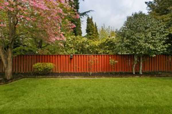 Wooden fence installed for a lawn area in Batavia, IL
