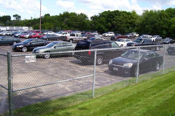 Chain link fence installed for a parking area in Batavia, IL