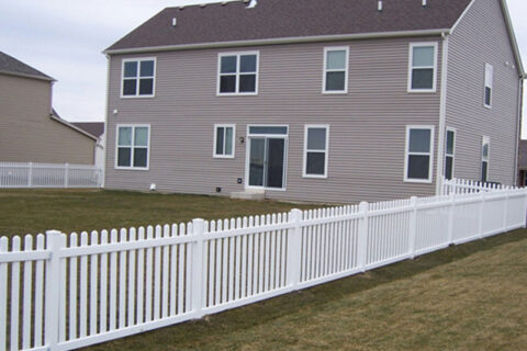 The Big house with white wooden fence at Batavia, IL