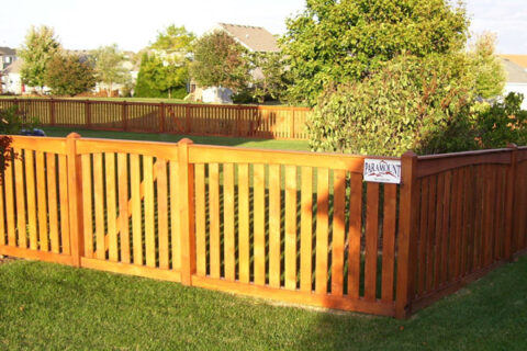 Traditional Colonial Spaced by Paramount Fence in Illinois