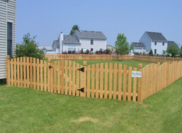 new wooden fence