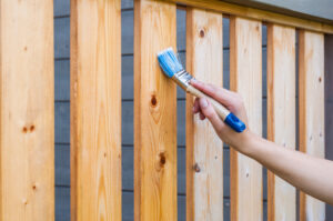 A Close-up View of a Wooden Fence Highlighting Maintenance Services in Chicago, IL
