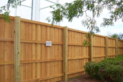 A Lawn Area Highlighting Solid Wooden Fences Installed by Paramount Fence in Chicago, IL
