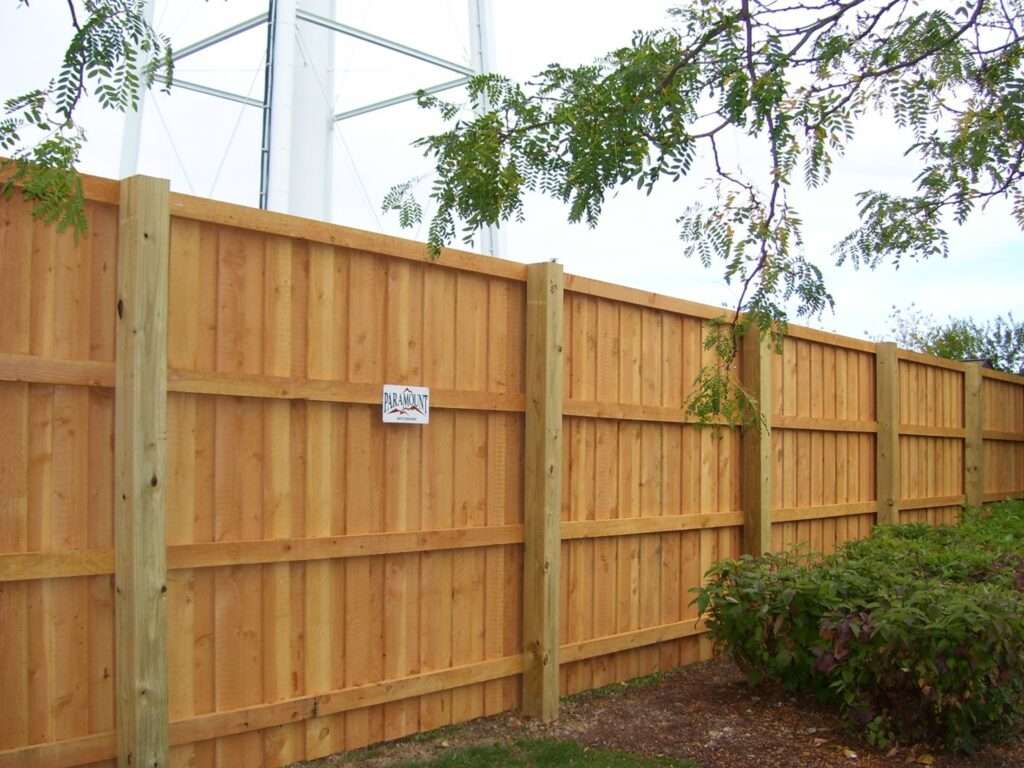 A Lawn Area Highlighting Solid Wooden Fences Installed by Paramount Fence in Chicago, IL