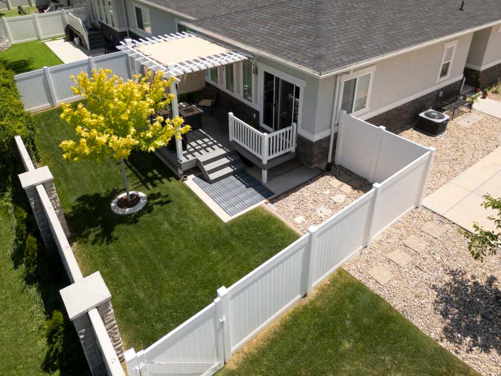 An Aerial View of Privacy Fences Increases Home Value in Chicago, IL
