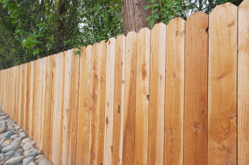 New wooden fence for a home in Chicagoland, IL